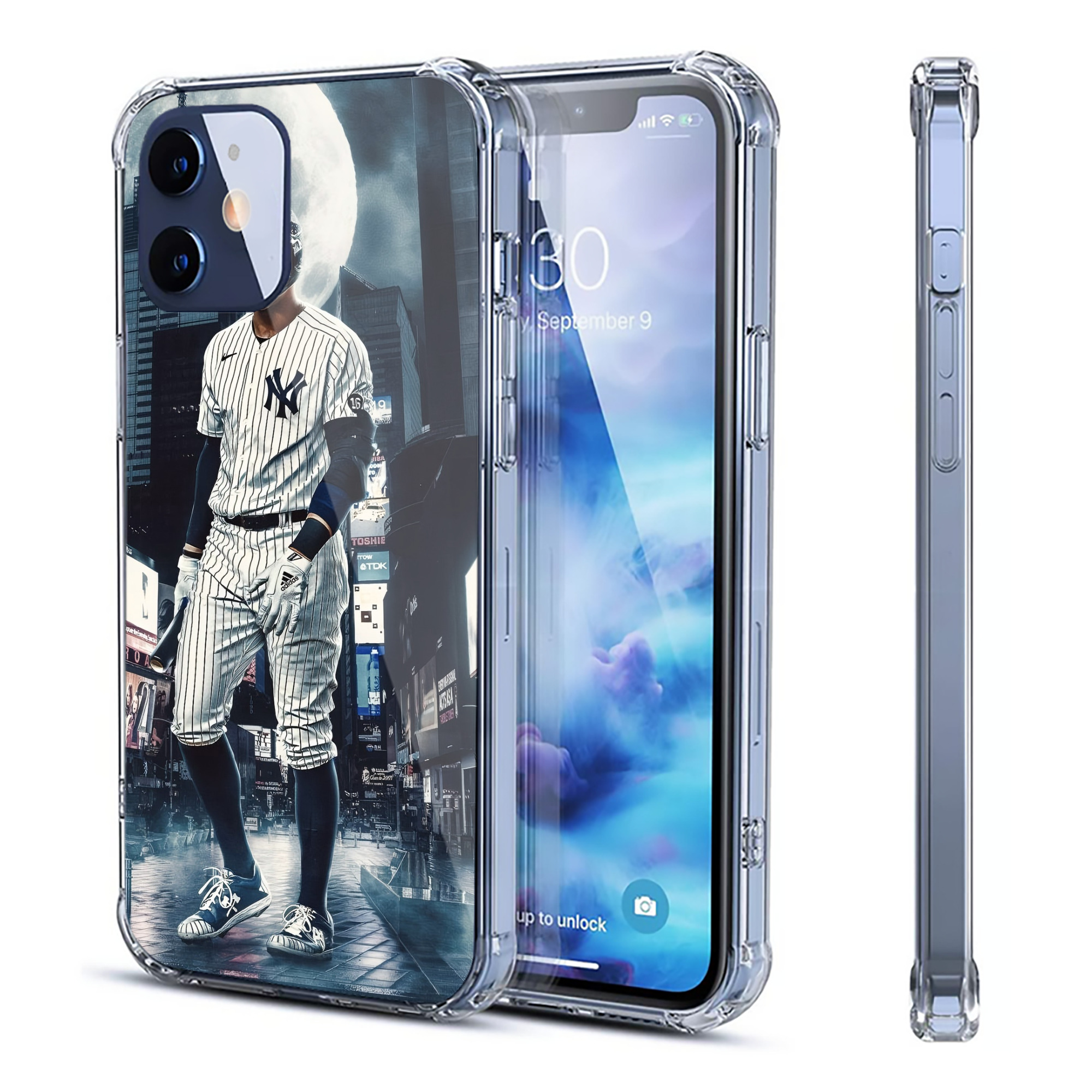 Aaron Judge 60 Home Runs 6 Clear IPhone 12 Case – Soft TPU With UV Print – Enhanced Drop Protection, Precise Fit, Anti-Fingerprint, Customizable Design, Scratch-Resistant, Yellow-Resistant